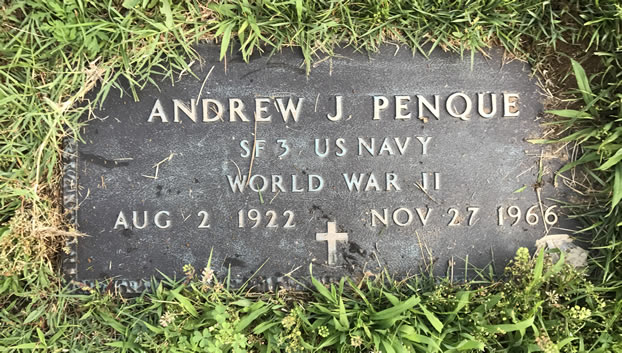 Andew J. Penque Grave Marker